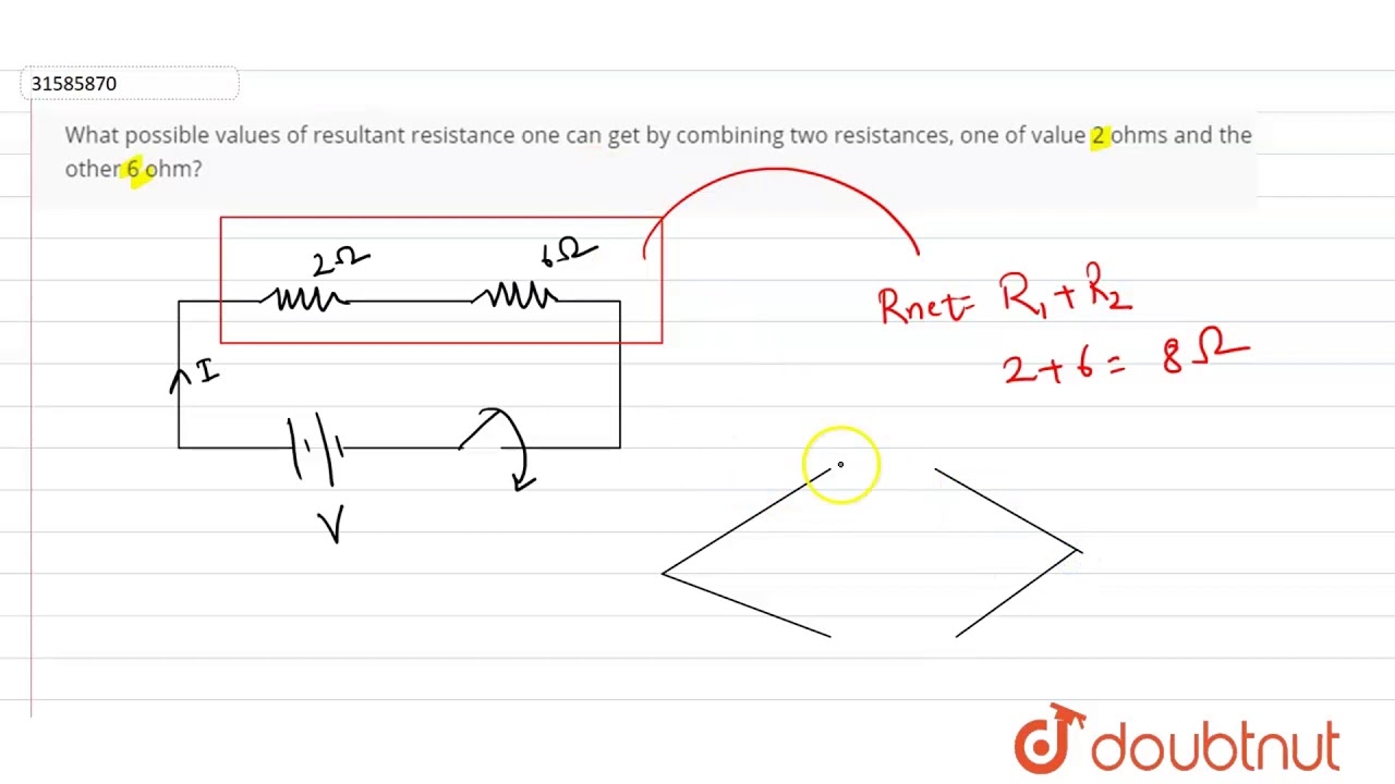 What possible values of resultant resistance one can get by combining