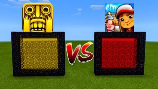 How to Make a PORTAL to TEMPLE RUN vs SUBWAY SURFER in Minecraft screenshot 5