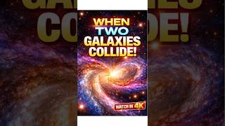 When Two Galaxies Collide 🌌💥 A Cosmic Dance of Creation! ✨ #ourgalaxy83 #space #galaxy