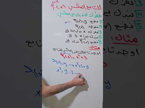 تابع التقابل العكسي رياضيات  اكسبلور  أتمتة بكالوريا2022