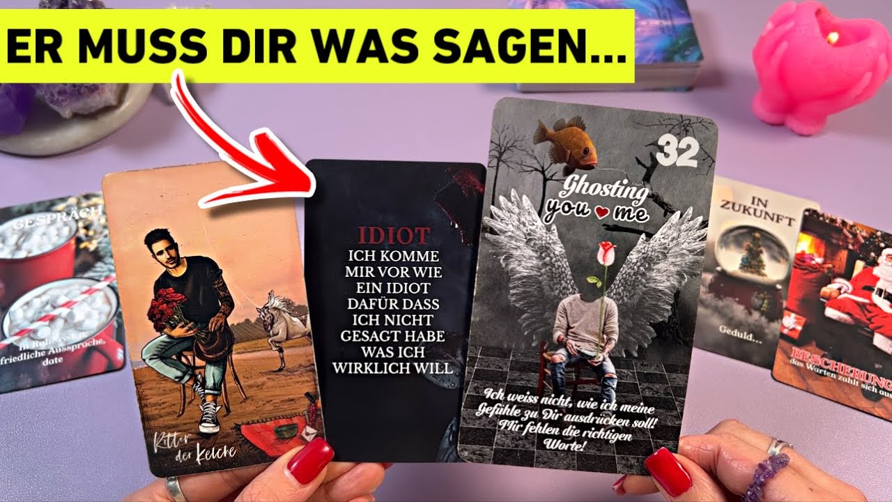 ER will endlich die WAHRHEIT sagen, denn sein abweisendes VERHALTEN hat einen Grund... Tarot Liebe
