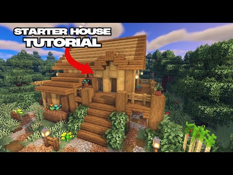 Minecraft Starter House Tutorial for TOTAL Beginners - YouTube