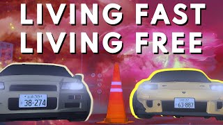 Initial D but I replaced Back On The Rocks with Living Fast, Living Free