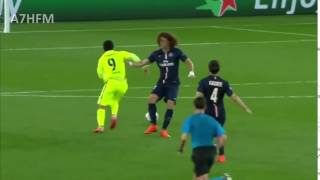 Luis Suárez Nutmeg David Luiz   PSG vs Barcelona 1 3 Champions League 2015