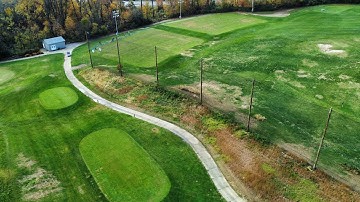 Golf Barrier Netting Installation in Delaware - 40’ high on wood poles