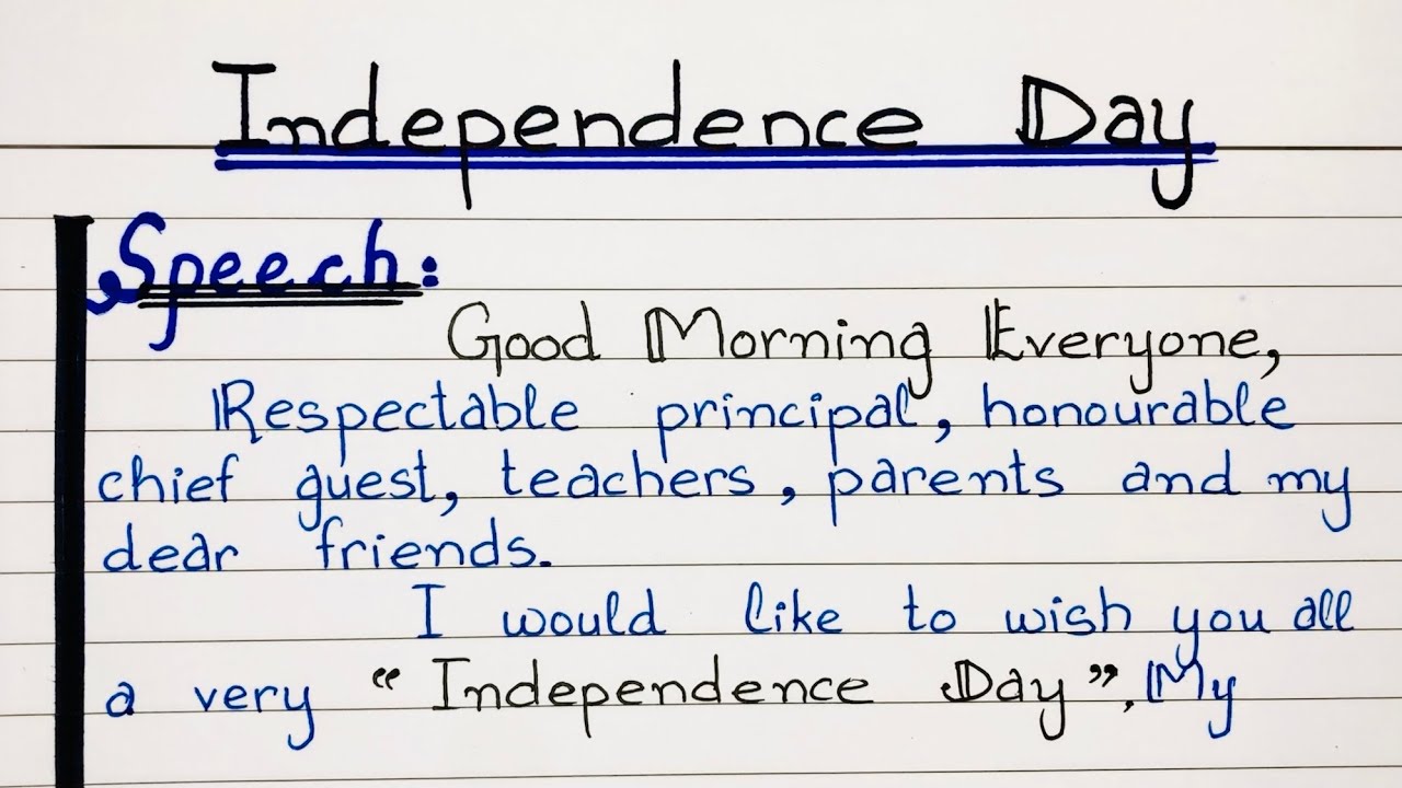 14th August Speech In English Speech 2 Independence Day Speech In 