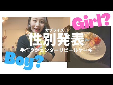 性別発表 サプライズ 手作りジェンダーリビールケーキ 性別発表 妊娠中期 ジェンダーリビールケーキ Youtube