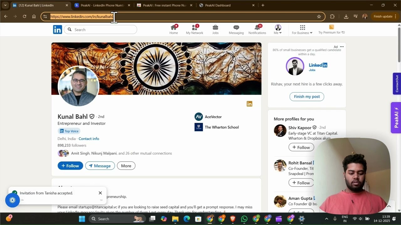 PeakAI Dashboard Tutorial – Better Than Apollo & Seamless.AI for Indian B2B Contacts