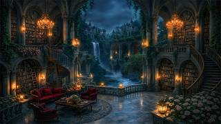 You're Studying in the Spring Library Ambience | Dark Academia Music for Writing & Relax, Focus