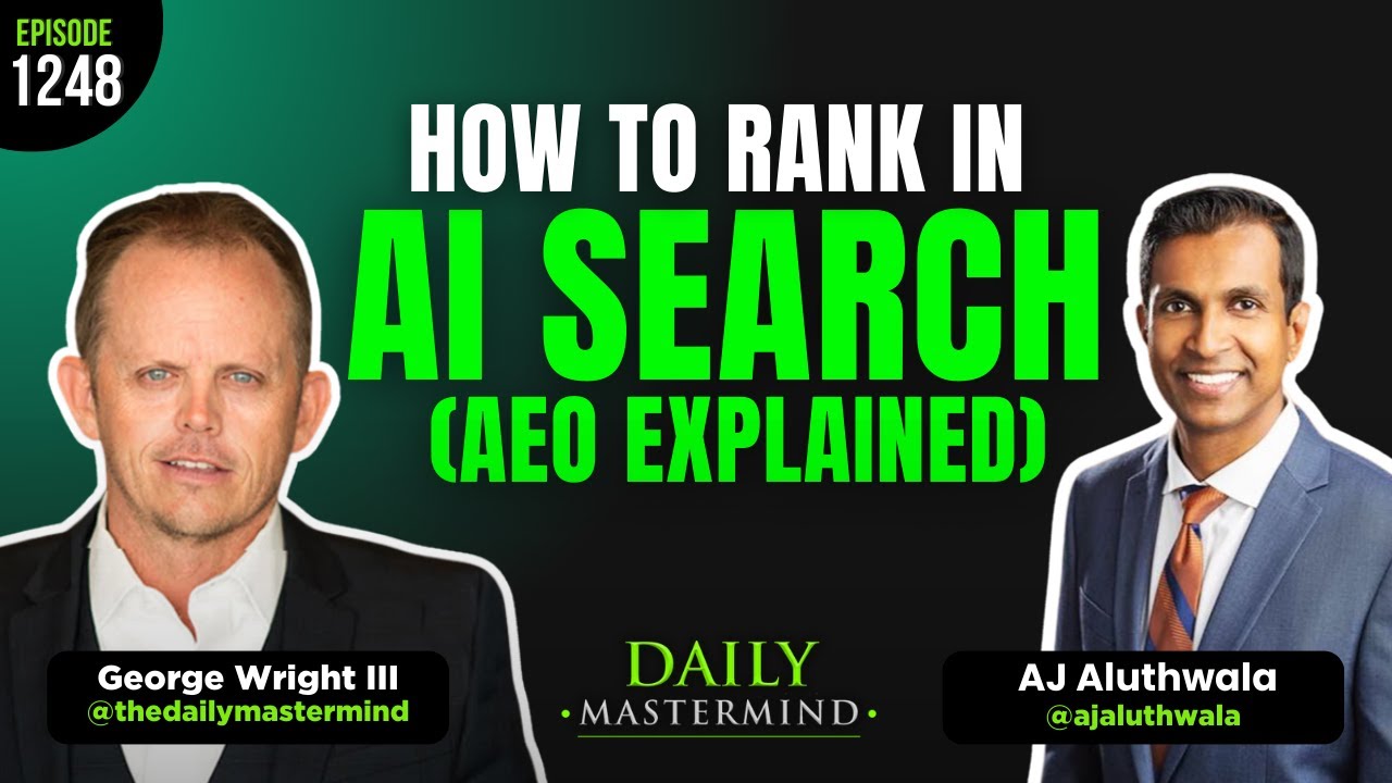 How to Rank in AI Search (AEO Explained) with AJ Aluthwala - YouTube