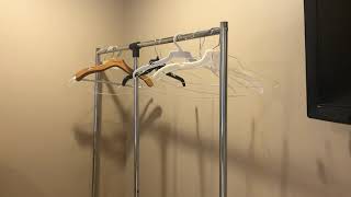 Simplehouseware Dual Bar Adjustable Garment Rack, Chrome, 72-Inch Height