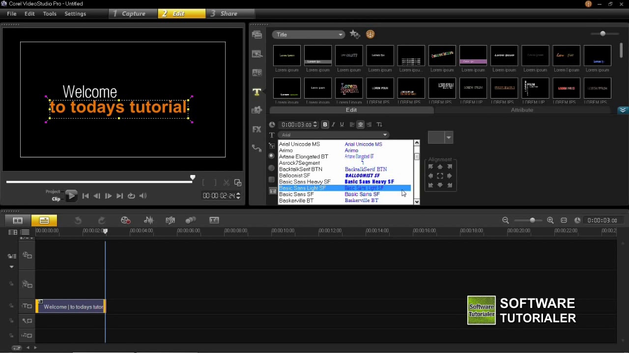 Corel VideoStudio Pro X6 How to Insert Titles Tutorial YouTube