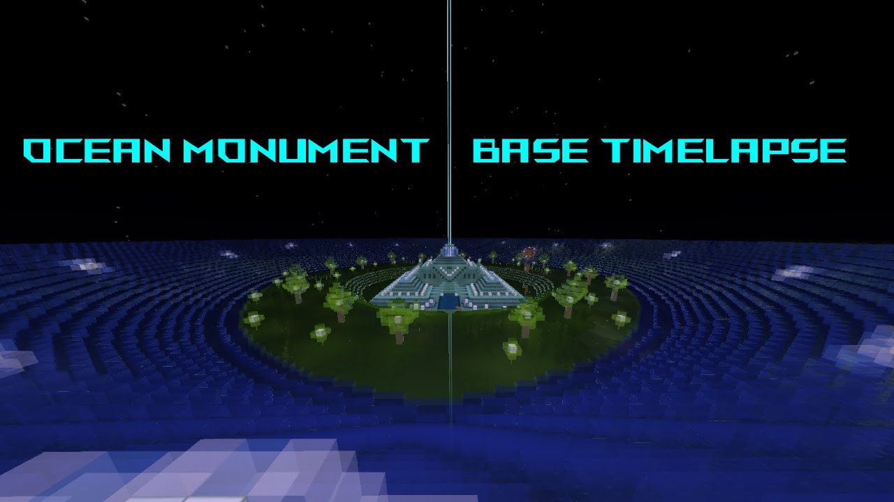 MINECRAFT TIMELAPSE - OCEAN MONUMENT BASE - YouTube