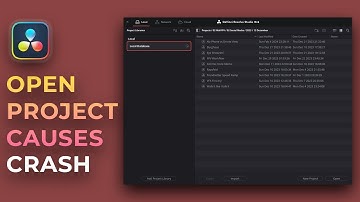 Davinci Resolve 18.6 | Opening project causes CRASH | Fix