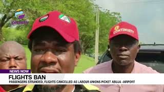 Flights Ban: Passengers Stranded, Flights Cancelled As Labour Unions Pickets Abuja-Airport