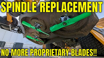 Spindle Replacement from S Blade to Star Blade Cub Cadet ZT1 MTD Riding Lawn Mower