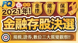 2021年度金融存股決選 官股四金去年衰退怎麼辦？對金控未來的三大觀察 | 夯翻鼠FQ66 股票投資