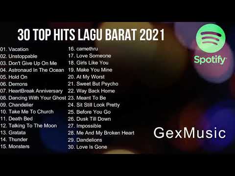 30 Top Hits Lagu Barat 2021 Spotify playlist