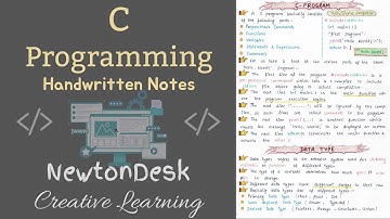 C Programming Language Handwritten Notes || BTech (IT/CSE) GATE || NewtonDesk Color Notes