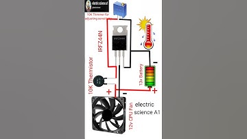 How To Make a DIY Temperature-Sensing Fan Circuit#Temperature sensor fan circuit#diy​#shorts​#viral​