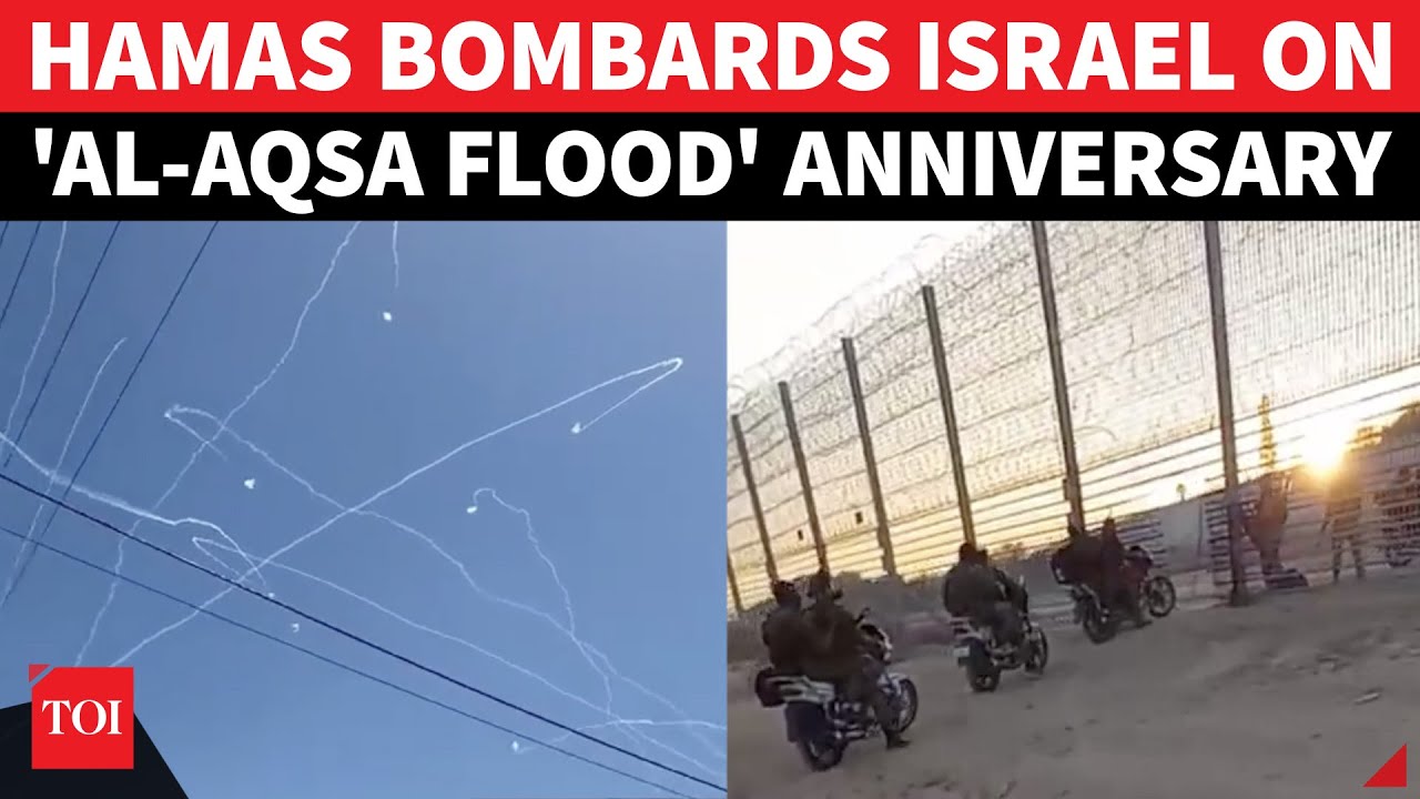 Hamas BOMBARDS Israel On 'Al-Aqsa Flood Anniversary'; IDF Confirms Rocket Strike On 'Settlers'
