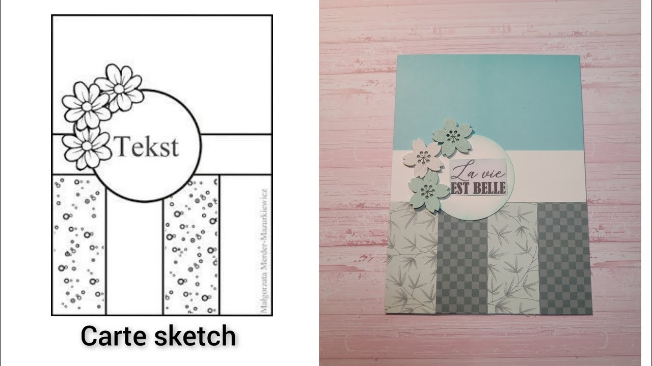 Scrapbooking tuto carte sketch YouTube