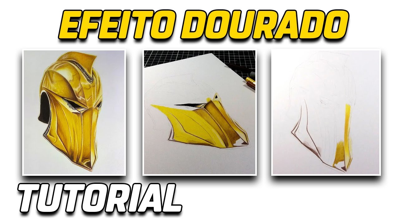 COMO DESENHAR EFEITO DOURADO [TUTORIAL]