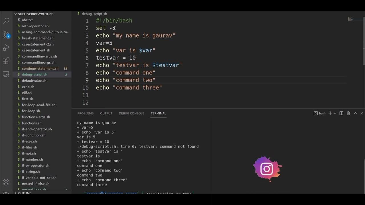 Shell Script tutorials - 46 - Debug Shellscript - Exit from Shellscript ...