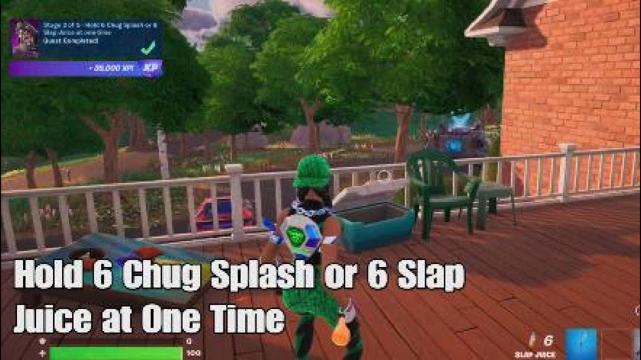 Hold 6 Chug Splash or 6 Slap Juice at One Time Stage 2 of 5