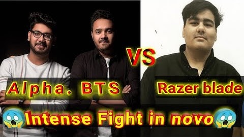 #AlphaVsRazer #btsVsRazer 😱Alpha Hydra bTs Vs Razor blade 😱intense Fight in N0V0 ||😱Ayush clutch 1v2