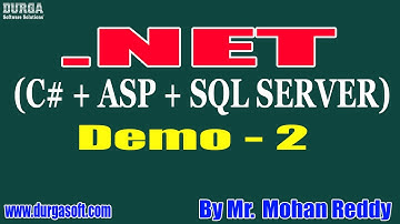 .NET tutorials || Demo - 2 || by Mr. Mohan Reddy On 16-02-2021 @5:30PM IST