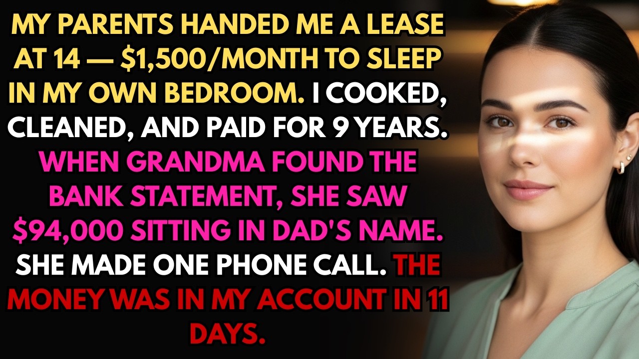 My Parents Charged Me $1,500/Month Rent At 14—When The Bank Statement Leaked, Grandma Acted Fast