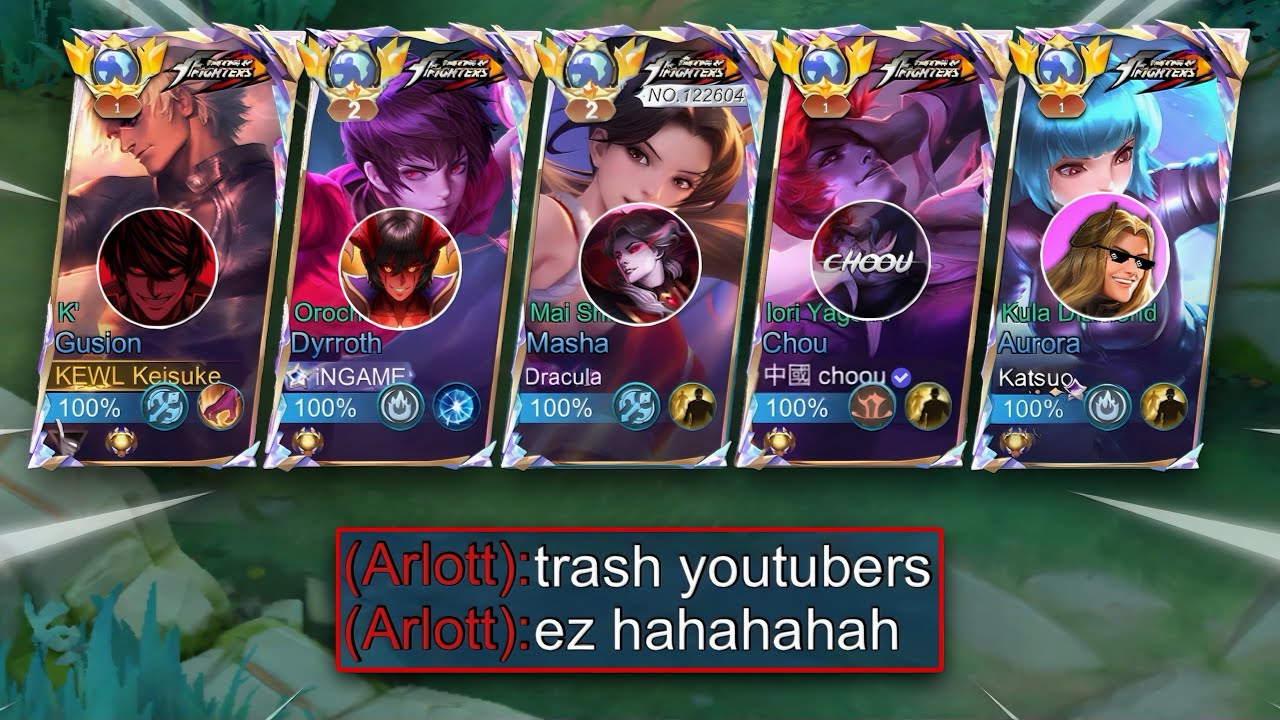 TOP GLOBAL PLAYERS + KING OF FIGHTER SKIN IS TOTALLY INSANE!🔥(Best gusion skin) - MLBB