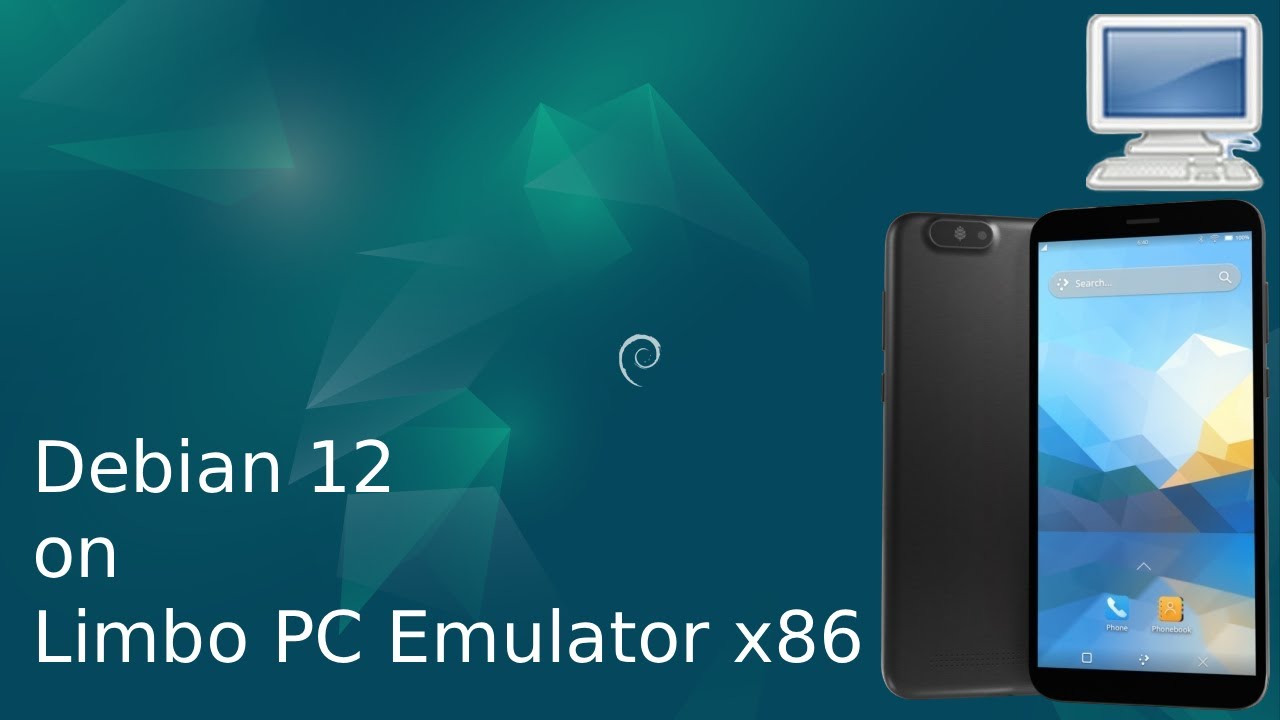 Debian 12 on Limbo PC Emulator x86