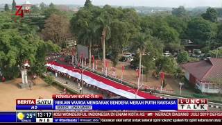 Ribuan Warga Bogor Mengarak Bendera Merah Putih Raksasa
