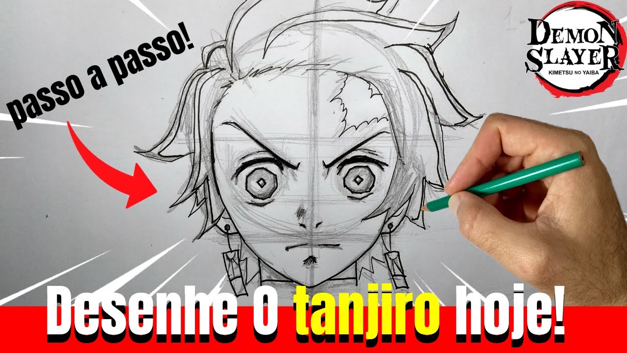 COMO DESENHAR O TANJIRO KAMADO PASSO A PASSO 