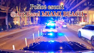 2024 Art Basel Miami Beach - Incredible Police Escort