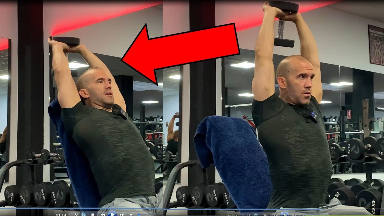 Tríceps Tras nuca con Mancuerna YouTube