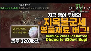 명품화재료가 폭발한다! 군세 옵두사이트버그![디아블로4.Diablo4.Vesselofhatred]