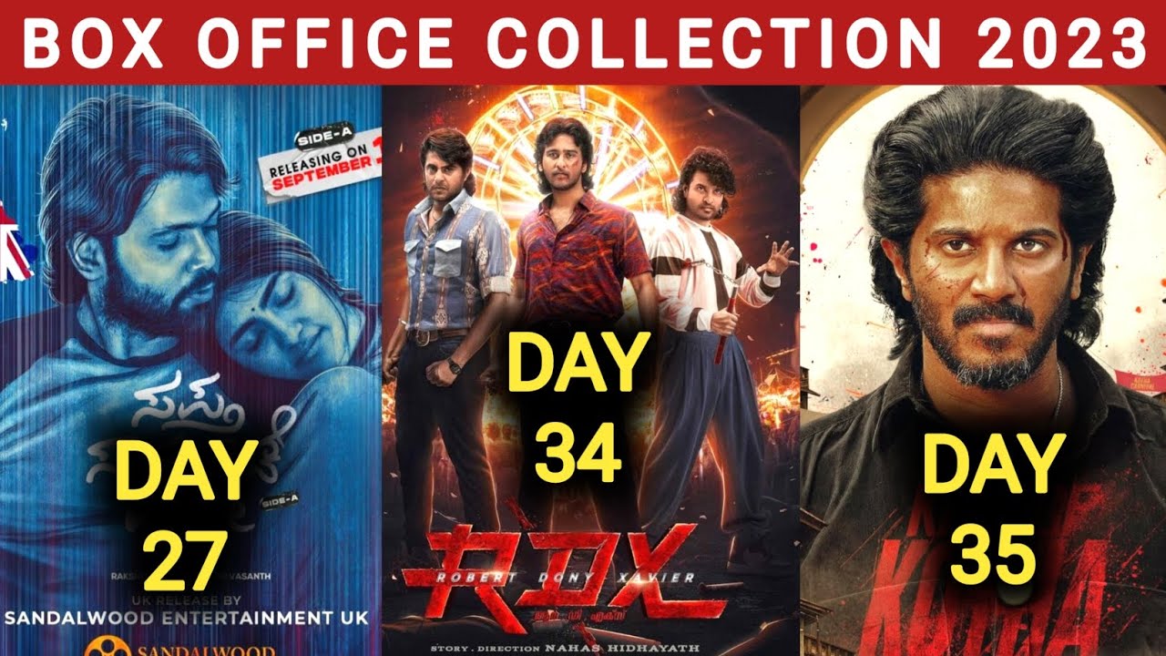RDX Box Office Collection | Sapta Sagaradaache Yello Collection | King Of Kotha Collection