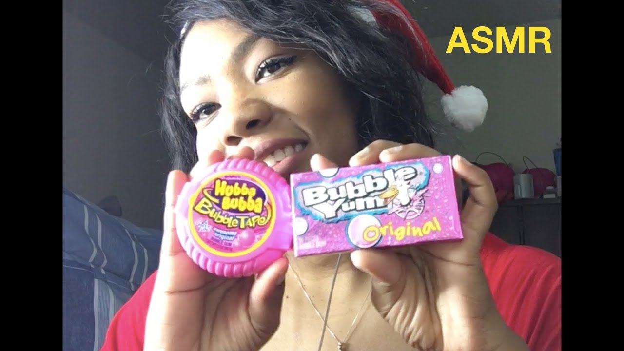 ASMRGUM CHEWINGBUBBLE POPPINGMOUTH SOUNDS YouTube