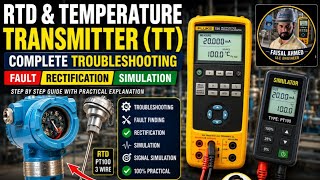 Temperature Transmitter (TT) & RTD Complete Troubleshooting, Fault Rectification & Simulation