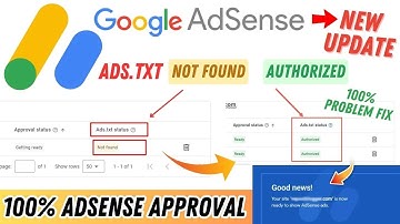 Google AdSense Ads.txt Not Found | How To Fix Ads.txt Status Not Found | New AdSense Update!