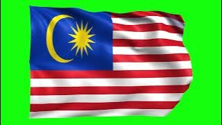 Green screen Footage | Malaysia Waving Flag Green Screen Animation | Royalty-Free