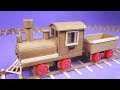 INCREÍBLE TREN ELÉCTRICO HECHO CON MOTOR DC Y CARTÓN