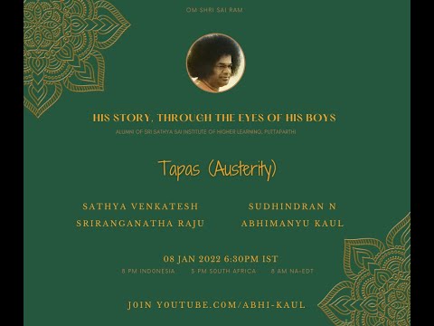 His Story, through the eyes of His boys   Tapas   SathyaVenkatesh, Ranganatha & Sudhindran