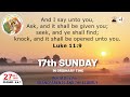 SEVENTEENTH SUNDAY IN ORDINARY TIME YEAR C Daily TV Mass 27th July 2025 SEVENTEENTH SUNDAY IN ORDINARY TIME YEAR C Daily TV Mass 27th July 2025
