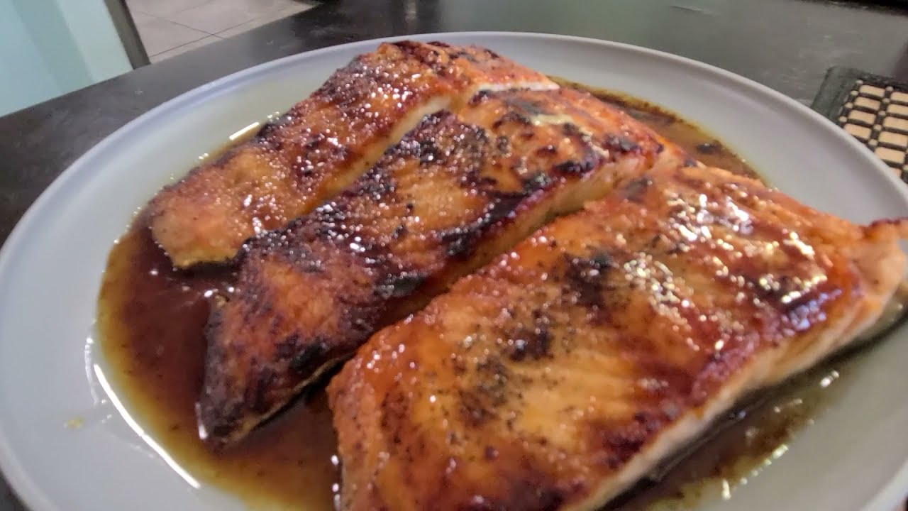 Salmon con Glaseado de Miel y Limon