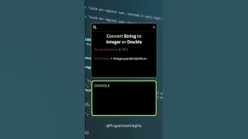 How to Convert String to Int or Double in Java! 👨‍💻 #shorts #facts #java