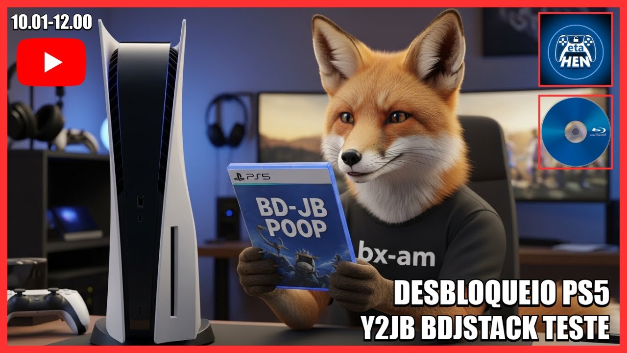 DESBLOQUEIO PS5 10.01-12.00 TESTE Y2JB bdjstack 